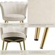 image 5 of Armchair Stella - faux fur or velvet, thick padding, 67x64x76cm | Cream | velvet look cream/gold | One Size | 1