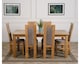 image 3 of Oslo 180 x 90 cm Large Oak Dining Table and 6 Stanford Chairs | Brown | Brown