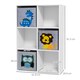 image 4 of ZONEKIZ Toy Organiser with Three Non-Woven Fabric Drawers for Bedroom - White 
