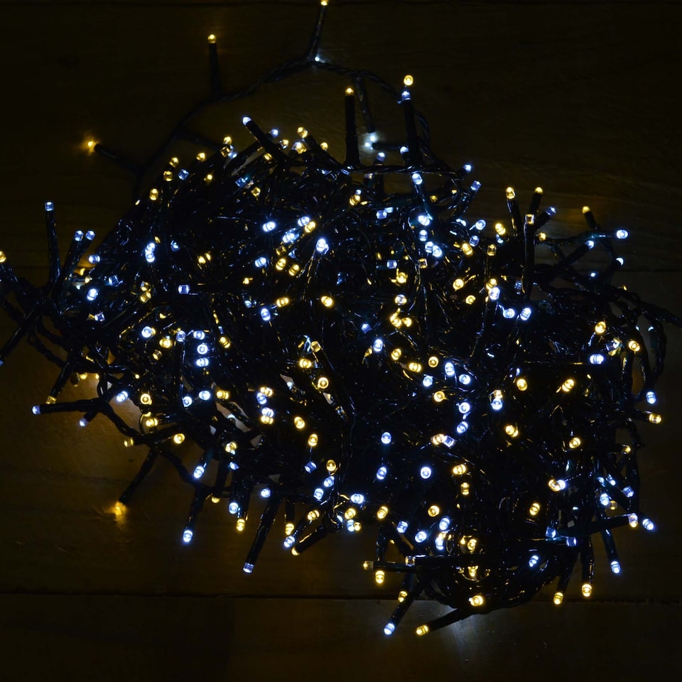 image 1 of 750 LED 18.7m Indoor Outdoor Christmas Multi Function Mains Operated String Lights with Timer in Cool & Warm White