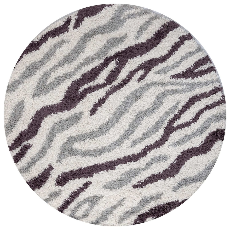 image 1 of The Rugs Moodi Collection Abstract Design Shaggy Soft High Pile Living Room Floor Rug and Runner