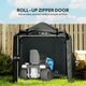 image 5 of Outsunny Garden Tool Storage Shed with Roll-up Zipper Door, Black 