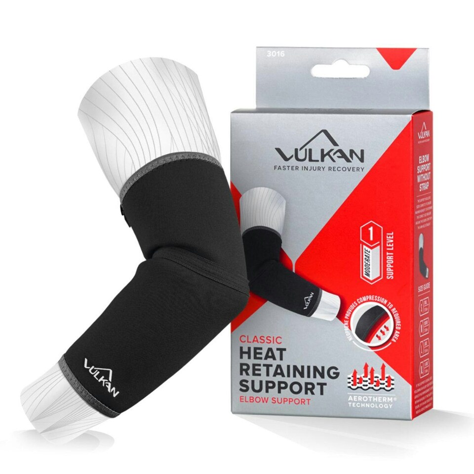 Vulkan Unisex Adult Neoprene Elbow Brace - Black - M