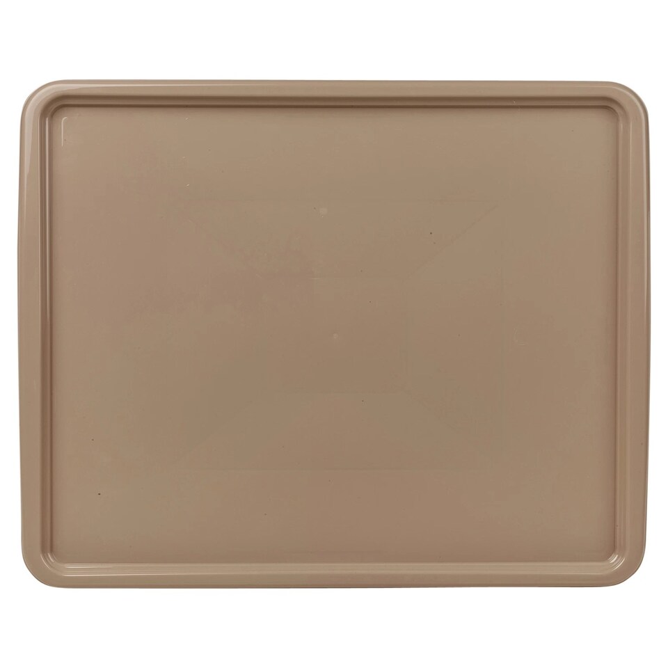 image 1 of Plastic Large Dish Rack Drainer Kitchen Sink Plate Cutlery Draining Drip Tray | Multi | Taupe Large