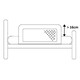 image 5 of Safetots Deluxe Soft Touch Denim Extra Wide Bed Rail, Natural 140cm Wide x 50cm Tall, Toddler Bed Guard For Safety