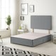 image 2 of Texas Divan Bed Base with 2 Drawers & 30 Inch Headboard Plush Velvet | Grey | Charcoal