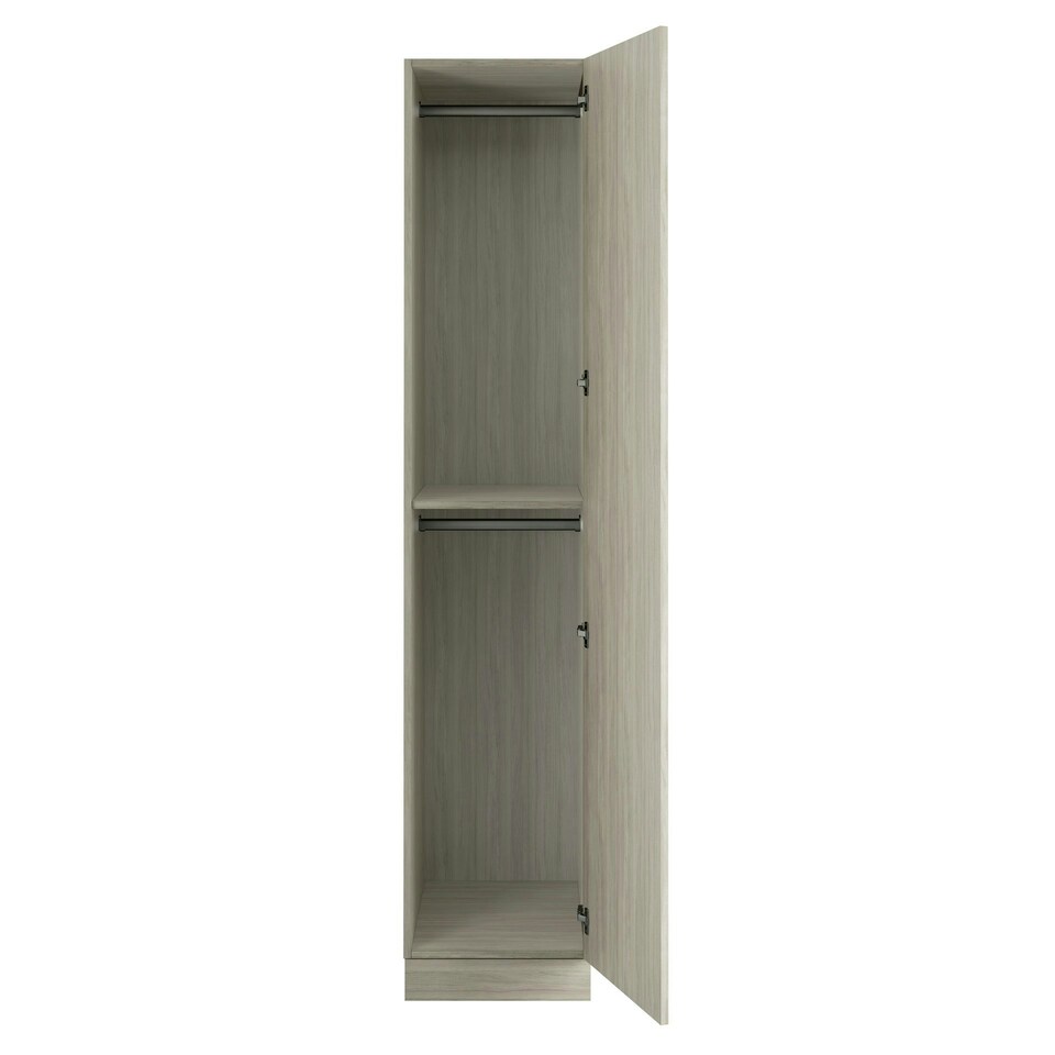 image 1 of Shaker Urban Oak Single Wardrobe with Double Rail Brown