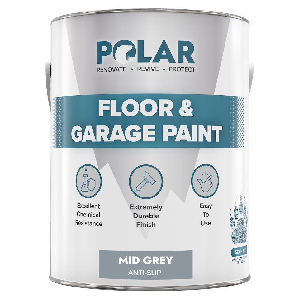 image 1 of Polar Anti-Slip Floor & Garage Paint Heavy Duty | Grey | Mid Grey | 5 litre