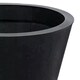 image 2 of Primrose Galvanised Zinc Black Cone Flared Garden Planter with Drainage 70cm
