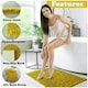 image 3 of VELVETIO Bath Mats & Pedestal Mat Set Anti Slip Super Soft Water Absorbent Yellow | Ochre