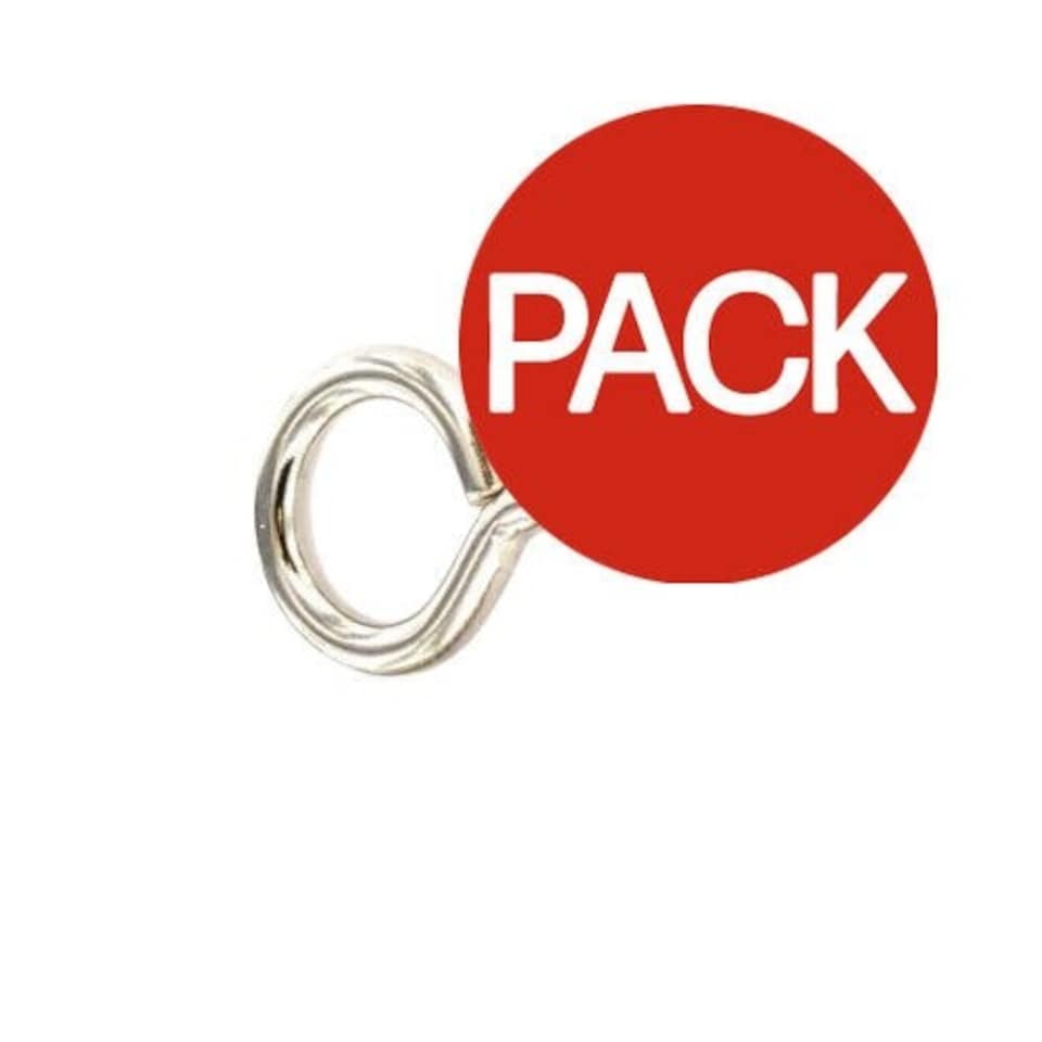 Securpak Nickel Plated Curtain Wire Eye Hook (Pack of 40) - Silver - One Size
