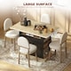 image 4 of HOMCOM Kitchen Island with Storage Cabinet and Spice Rack, Black & Natural