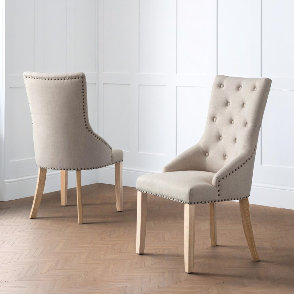 image 1 of Windsor Premium Button Back Dining Chairs - Set of 2