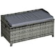 image 1 of Outsunny Rattan Wicker Storage Basket Box Bench Seat Furniture w/ Cushion