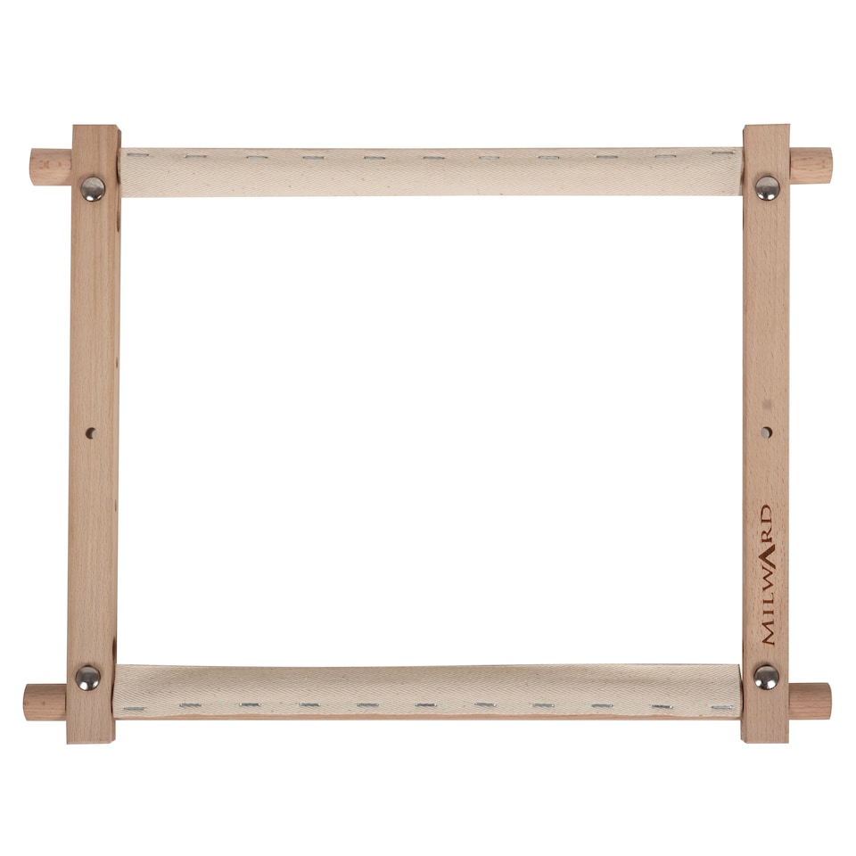 image 1 of Milward Rotating Tapestry Frame - Beech Wood 30.5x30.5cm Stitch-On Frame for Needlecraft & Embroidery
