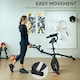 image 8 of SPORTNOW Folding Exercise Bike with Arm Bands and Hand Pulse Sensor, Black