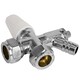 image 10 of SPARES2GO Thermostatic Radiator Valve Chrome Rad Valves Set Drain Off Lockshield