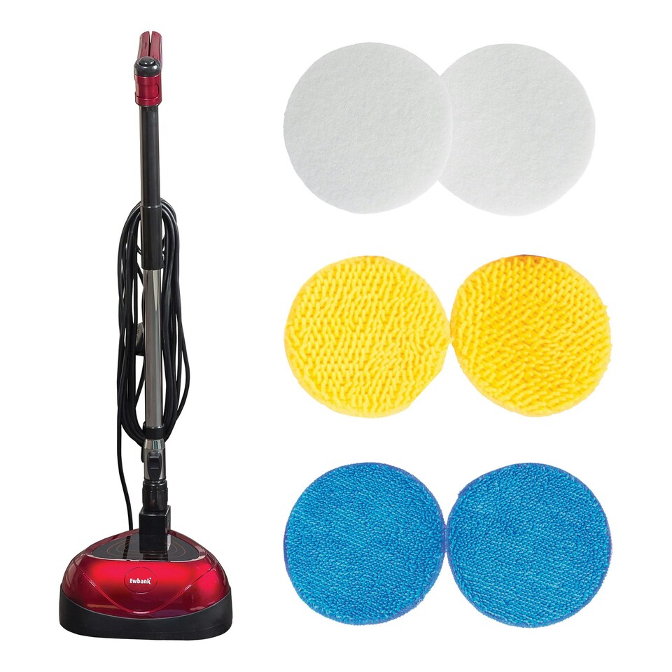 image 1 of Ewbank EP170 Lightweight Floor Polisher, Cleaner, Buffer and Scrubber with Reusable Pads, Red