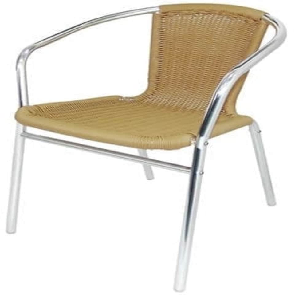Supony 4 Chairs Aluminium Chairs Indoor Outdoor Use Silver