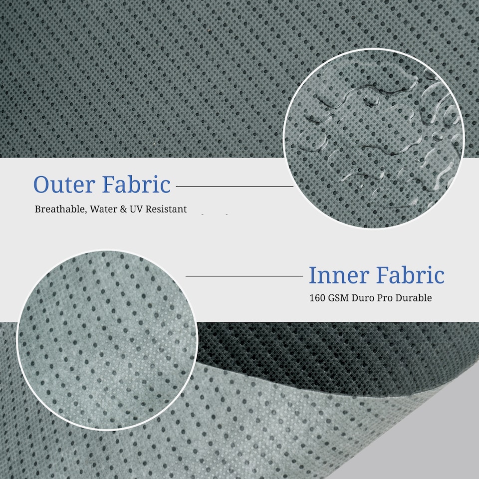 image 1 of Covers&All 7 Person Conversation Set Covers, 7 Piece Patio Furniture Cover Set, 1 Sofa Cover, 73 in L × 26 in W × 32 in H × 25 in FH x 1 Sofa
