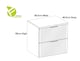 image 5 of Wall Hung White Bathroom Vanity Unit 600mm Oak Countertop Worktop Cabinet with Drawers Ribbed Fluted Adel