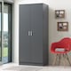 image 3 of Rio Costa 2 Door Wardrobe Bedroom Furniture Storage Cupboard Dark Grey