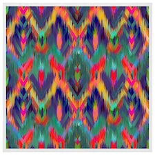 Abstract ethnic ikat pattern (Picture Frame) White | XL