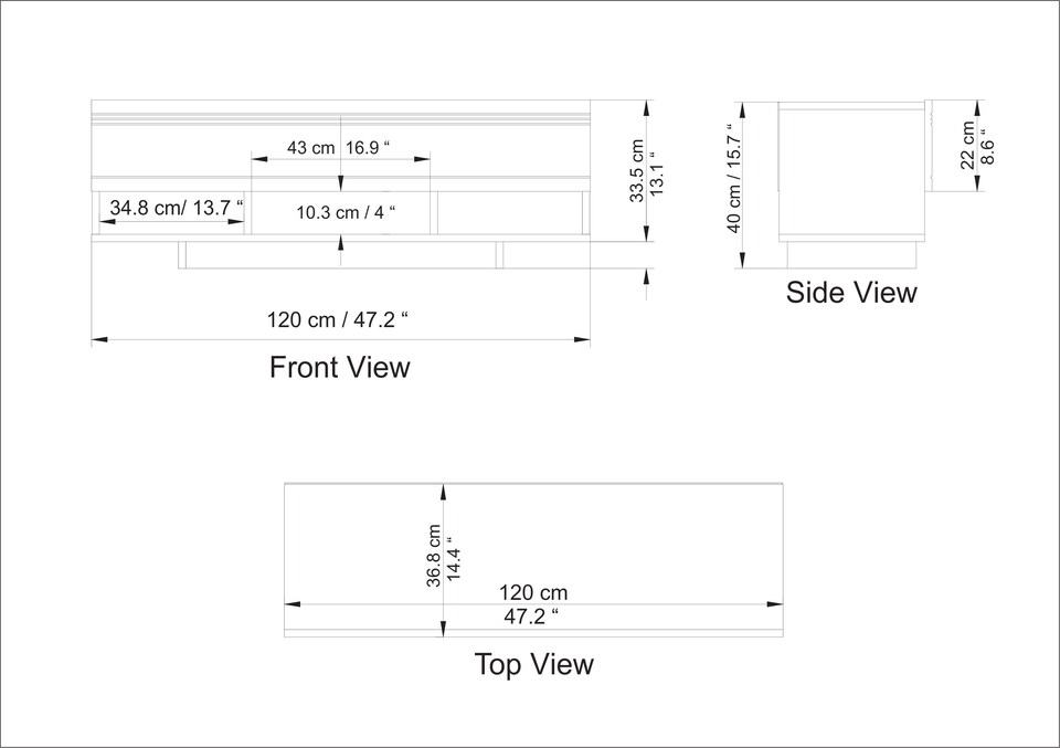 image 1 of Decorotika Celestia TV Unit for TV's up to 50 inches with Dropdown Cabinets