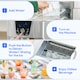 image 8 of HOMCOM 3L Ice Maker Machine and Water Dispenser, 12kg in 24H, 2 Size Options 9 Ice Cubes Ready in 6-10 Mins Countertop Ice Machine for Home, Kitchen, Office, Bar, Silver