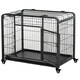 image 1 of PawHut 69.5x94cm Metal Dog Cage Kennel w/ Locking Door & Wheels Medium Pets