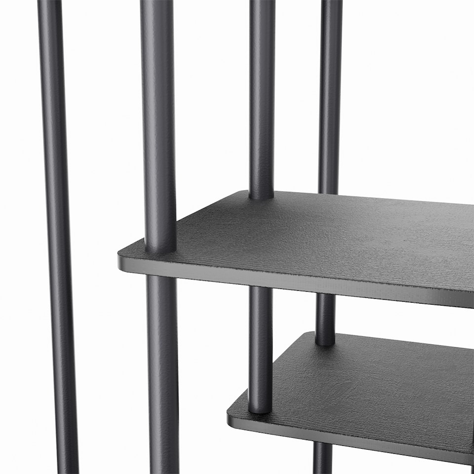 image 1 of Living and Home 6-Tier Modern Plant Stand Shelf Plant Display Rack | Black | 6 Tiers