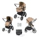 image 1 of Cosmo 2 in 1 Travel System (Desert) - Birth to 22kg (Approx. 4 Years). Convertible Seat, UPF 50+ Hood, Footwarmer, Apron, Raincover, Changing Bag & Mat