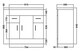 image 2 of Balterley 800mm 3 Door 2 Drawer Gloss White Floor Standing Cabinet With Basin