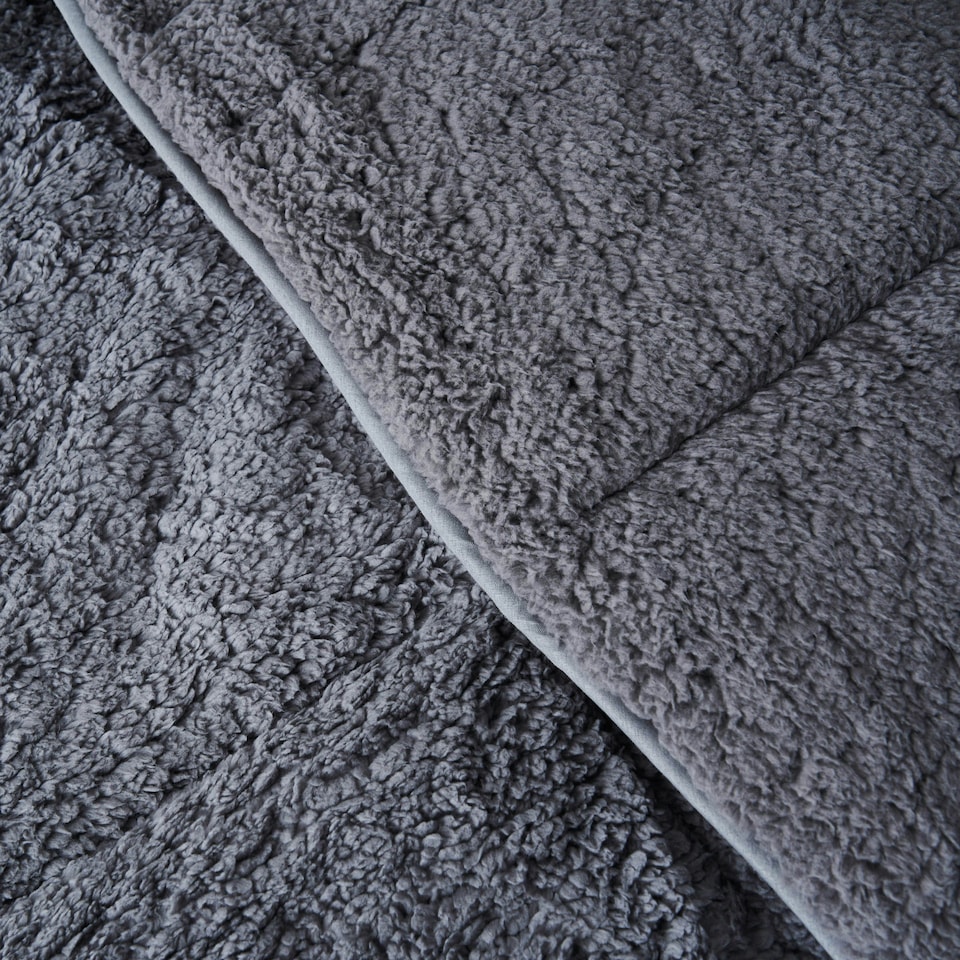 image 1 of BHS Teddy Bear Double Duvet, Grey