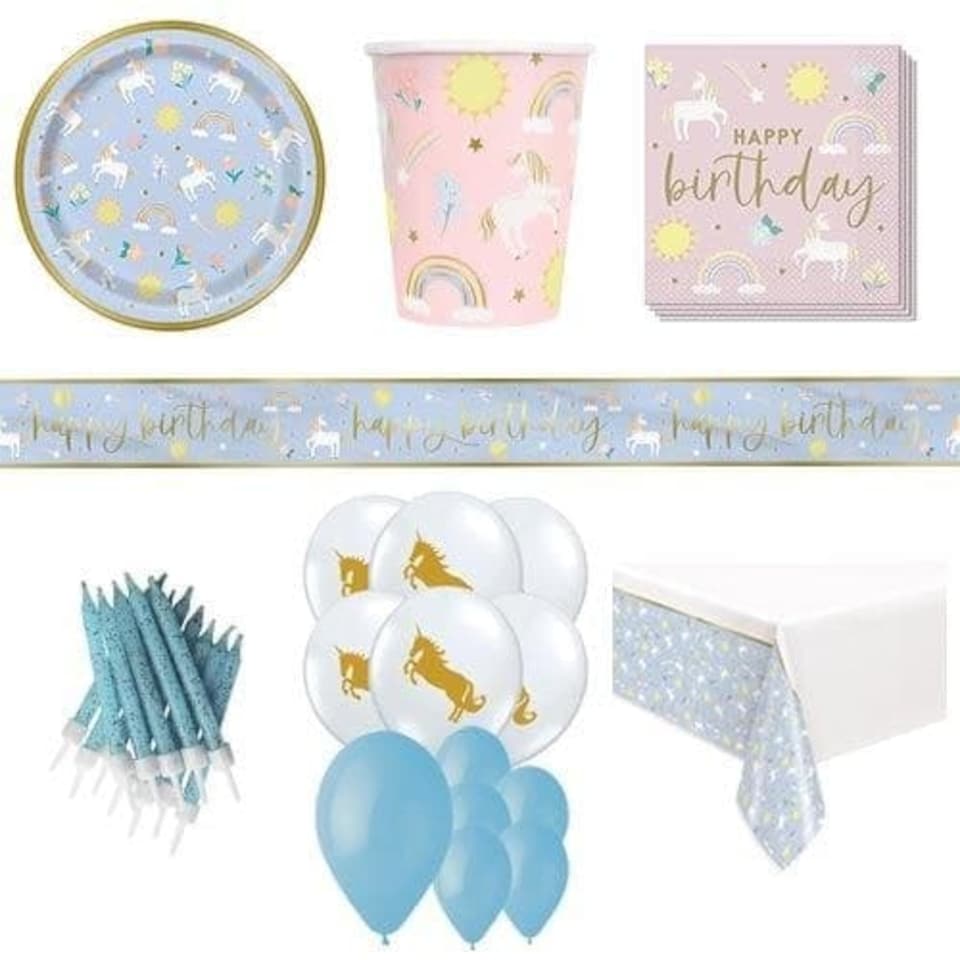Dainty Unicorn 16 Person Deluxe Party Pack