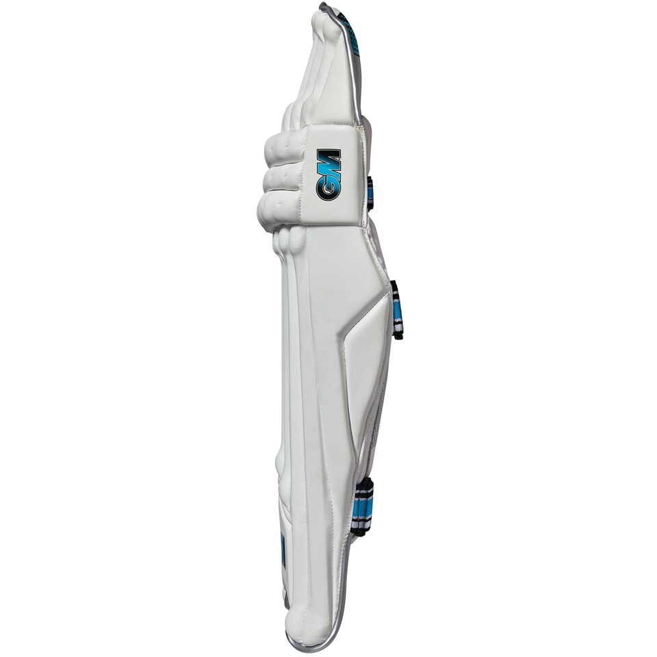 image 1 of Gm | Cricket Batting Pads | Ben Stokes Diamond 606 | Traditional Cotton & Cane | Junior Right Handed | Approx 1.39 kg Per Pair | 1 Pair | White | Gunn & Moore