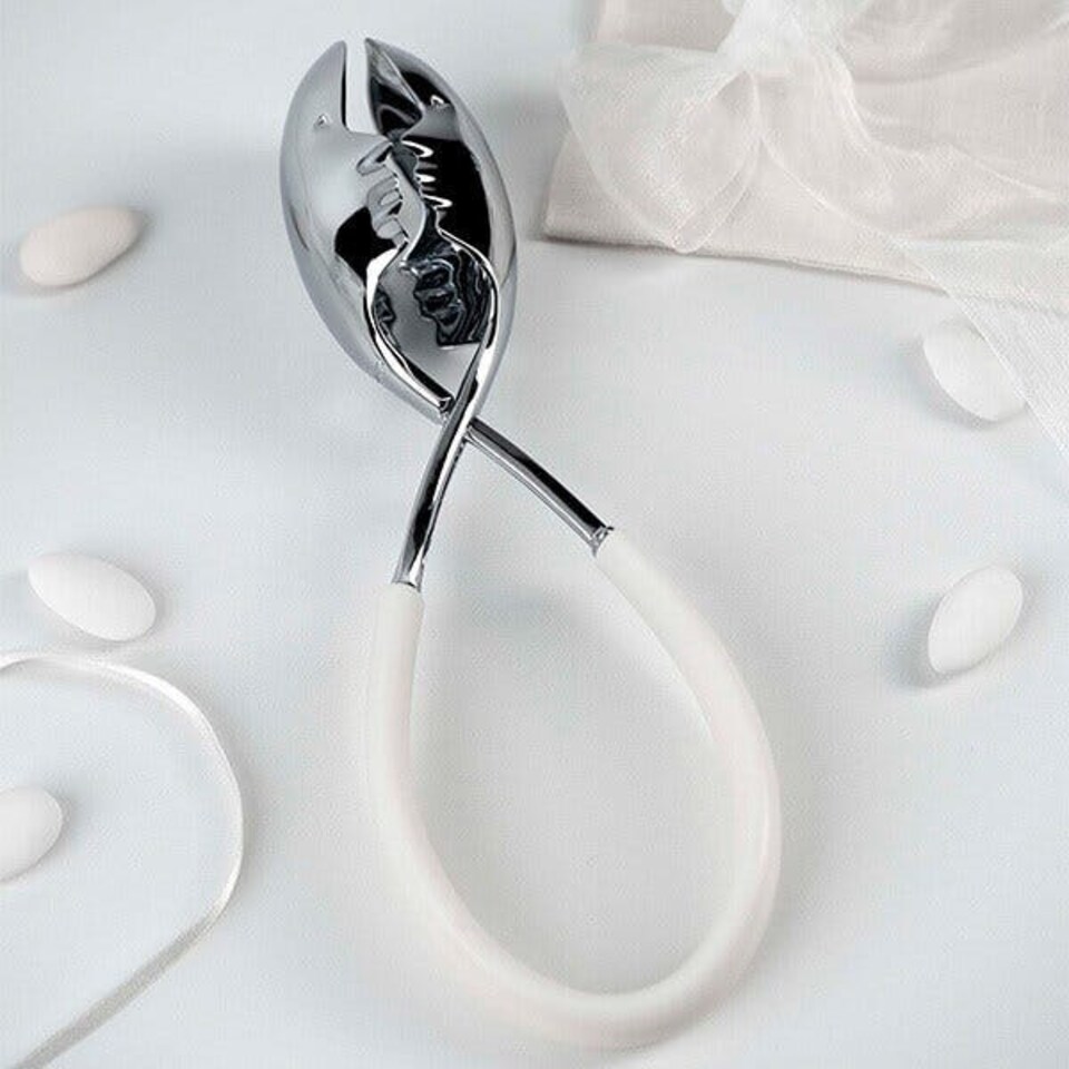 image 1 of Bugatti Kiss Salad Tongs White