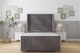image 1 of Sloomy Camden Slate Naples Bed Frame With 50"  Upholstered Wingback Headboard 6' Super King