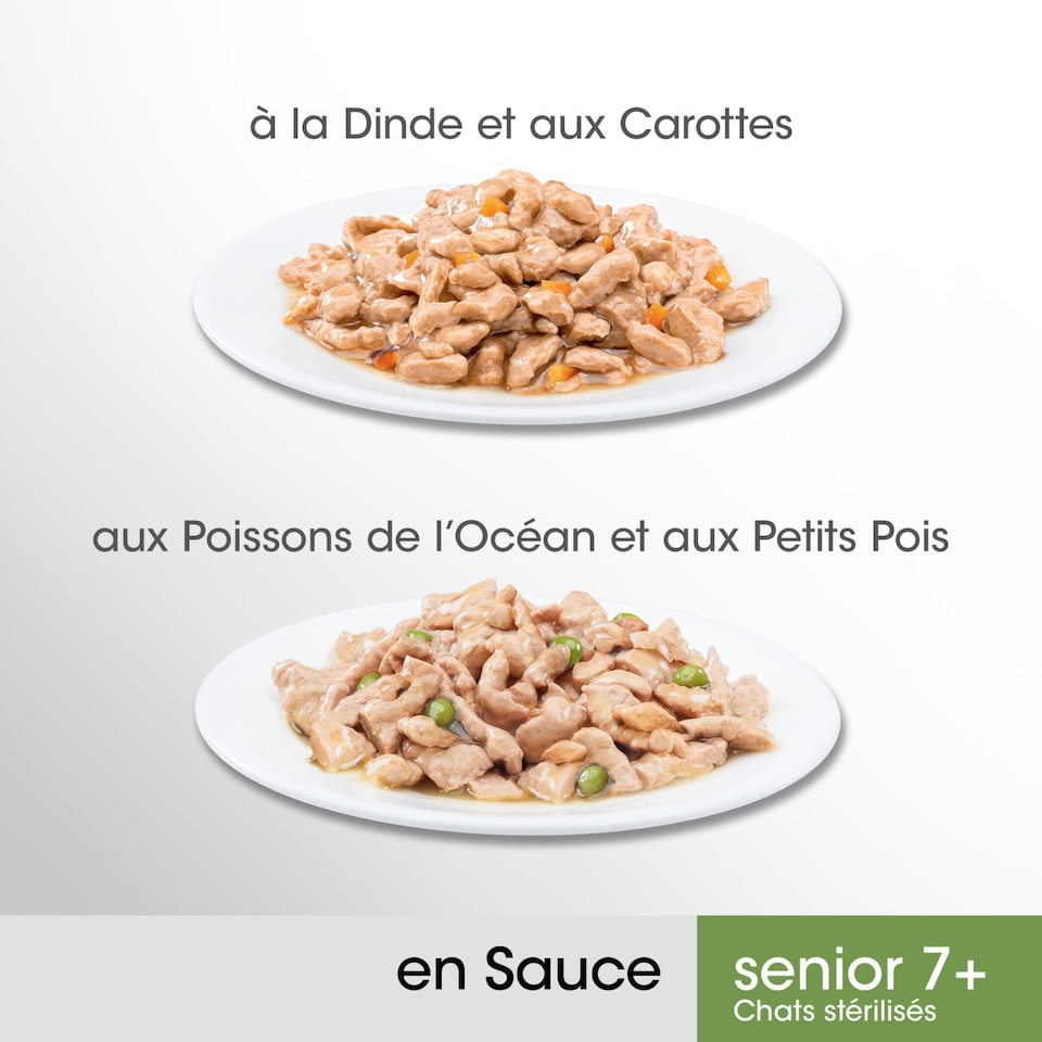 image 1 of 48 x 85g Perfect Fit Senior 7+ Wet Cat Food Pouches Mixed Flavours In Sauce