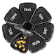 image 1 of Black Weekly Pill Box, Pill Organiser with Weekday Labels