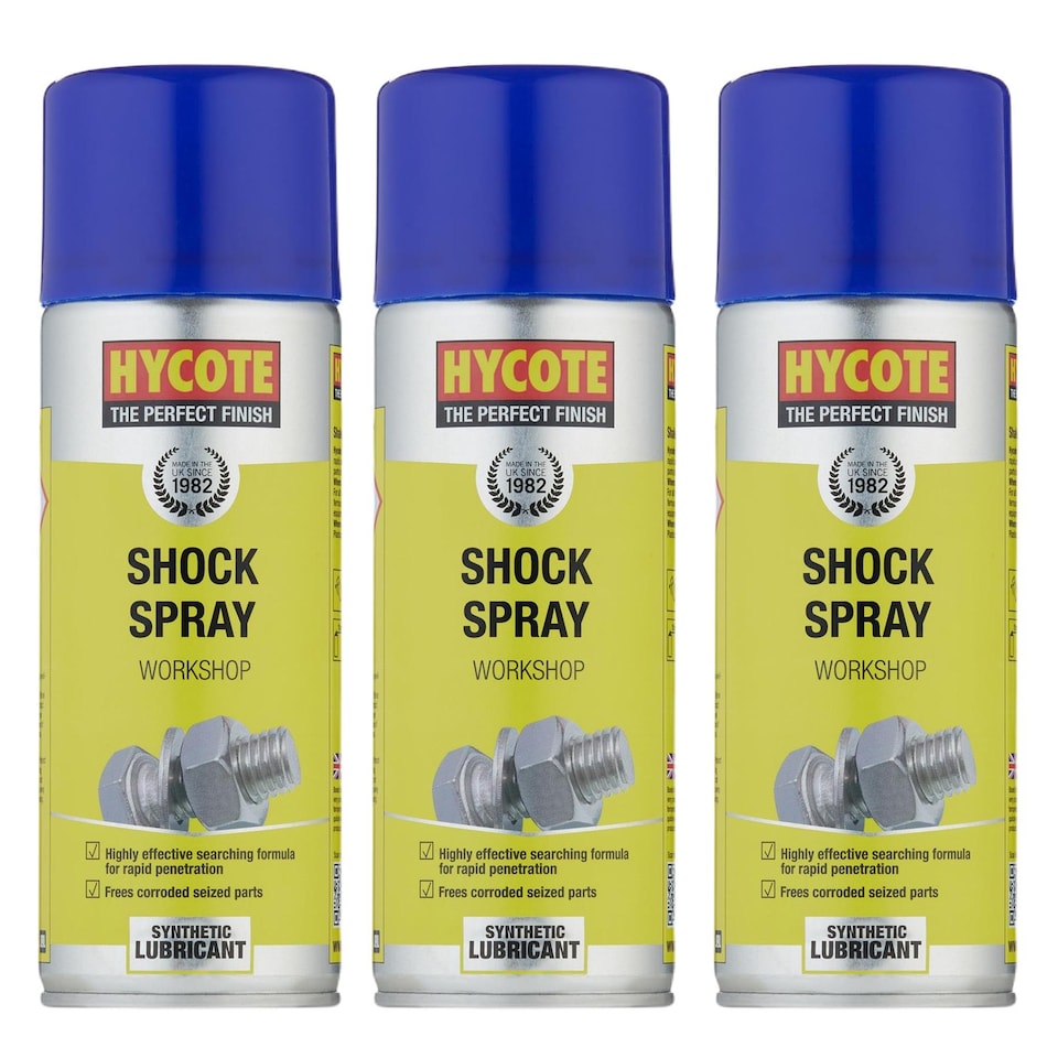 image 1 of Hycote Workshop Maintenance Lubricant Shock Spray 400ml x3 1.2L Perfect Finish