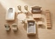 image 5 of Hooga Noble Wooden Dollhouse with 11 Doll House Furnitures