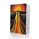 image 2 of Abstract Sunset Fire Landscape Space Him Her Birthday Art Card