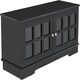 image 4 of MDA Designs Hamilton Black Freestanding Traditional TV Cabinet with Storage Elegant Classic Design for Flat Screen TVs up to 55" Black