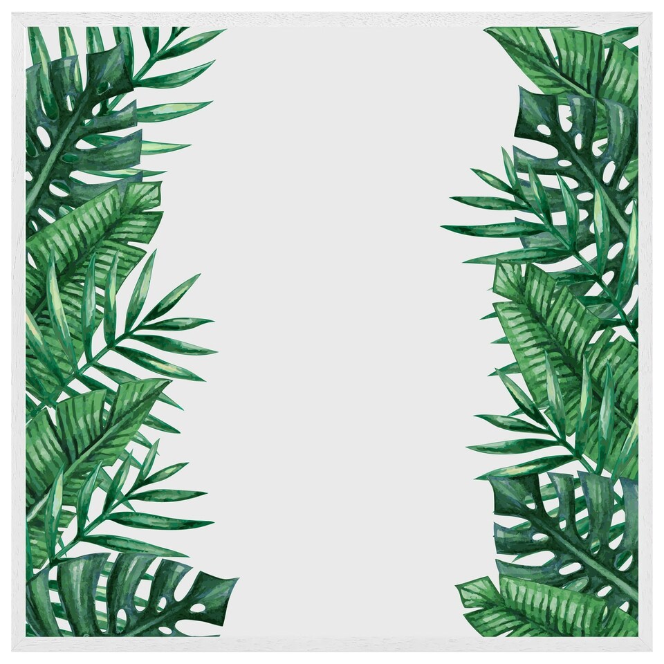 image 1 of Half botanical border (Picture Frame) White | XS