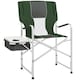 image 1 of Outsunny Folding Directors Chair Aluminium Camping Chair with Cooler Bag Green