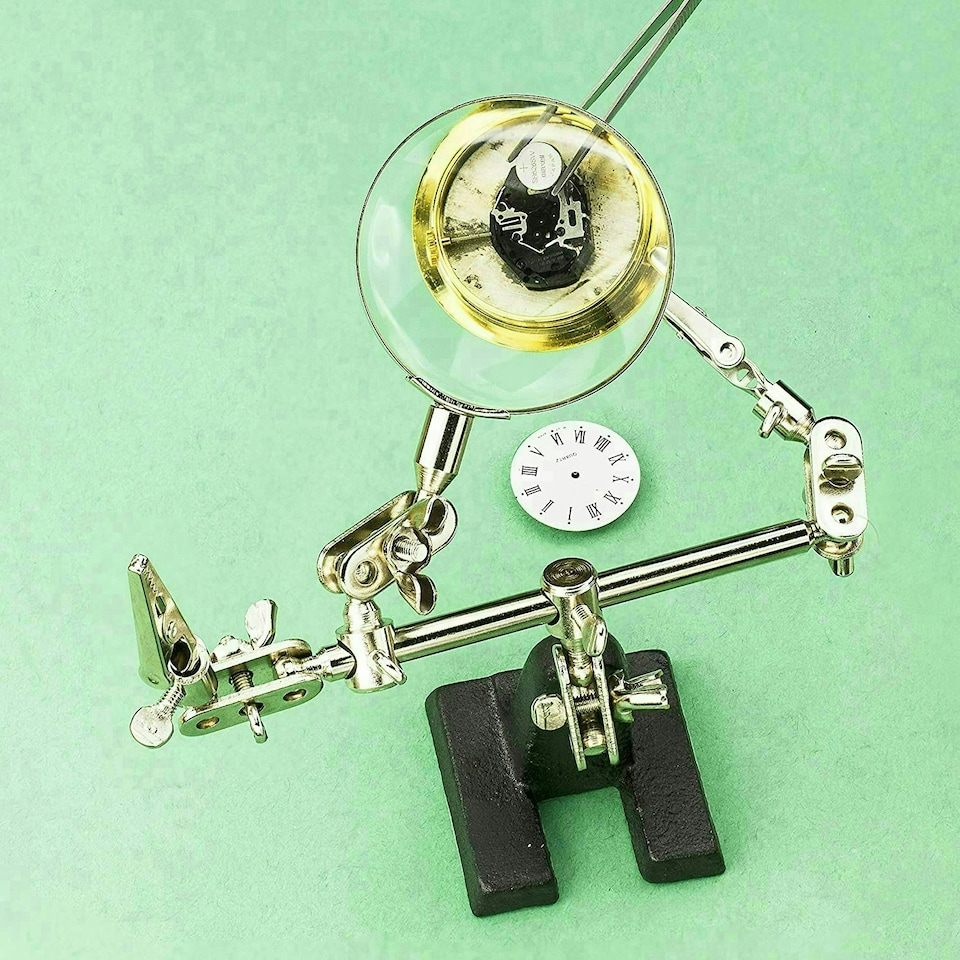 image 1 of Helping Hand Model Hobby Artist Magnifying Glass with 2 x Articulated Arms