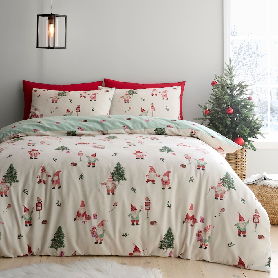 image 1 of Fusion Christmas Gonks Duvet Cover Set Natural