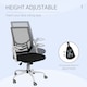 image 3 of Vinsetto Mesh Swivel Office Chair w/ Lumbar Support, Black and White
