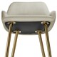 image 7 of Bar Stool Avane - with backrest, upholstered, velvet look - Set of 6 Cream | Gold